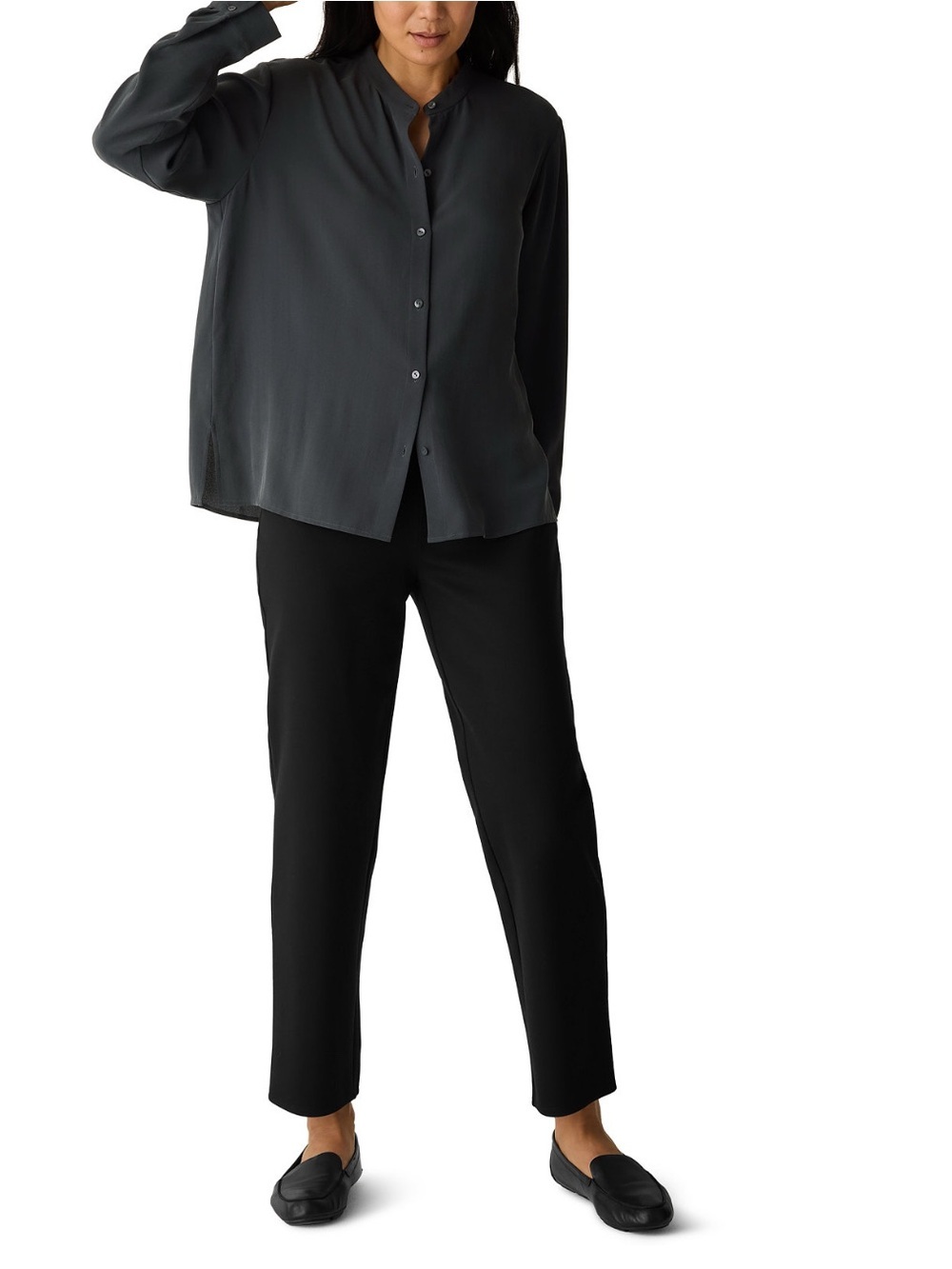 Eileen Fisher Black Careerwear Trousers Pant Pull On Comfort Work Office Size M